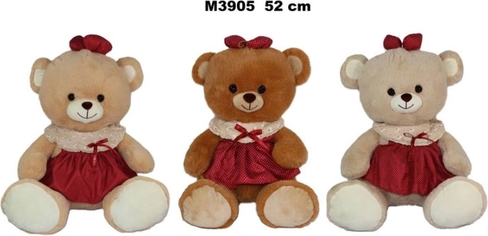 Plyšový medvedík v šatách 52 cm - 1 kus