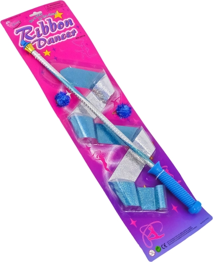 Detská gymnastická trblietavá stuha s paličkou 50 cm - 1 kus