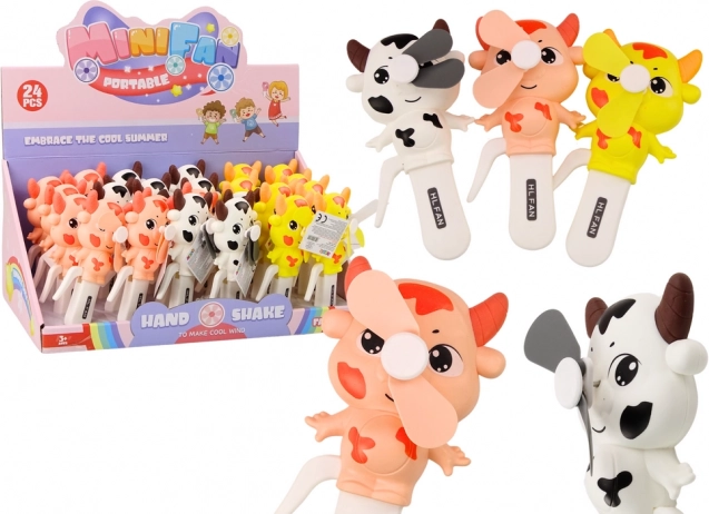 Ručný veterný mlyn Kravička Mini veterný mlyn pre deti 3 farby