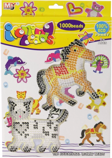 Zažehľovacie koráliky – sada 1000 ks s predlohami