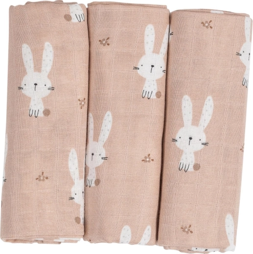 FreeON Bubaba látkové plienky beige bunnys - 3 ks