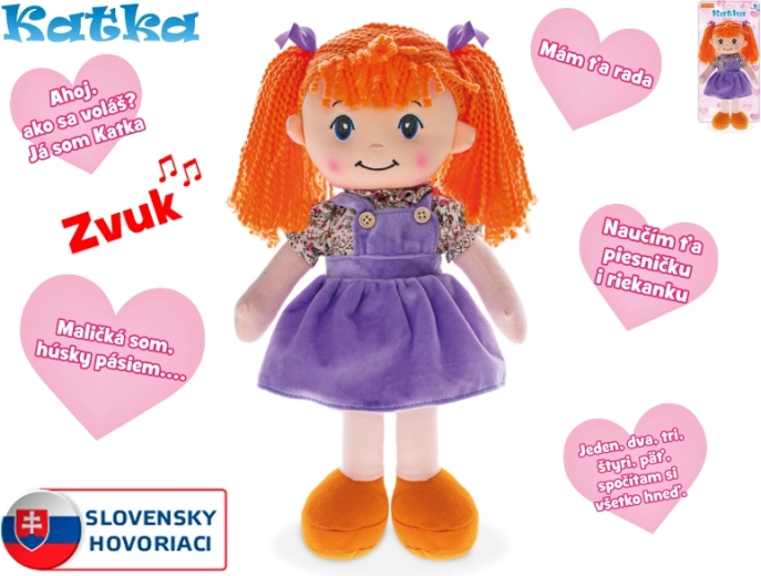 Hovoriaca bábika Katka s mäkkým telom 39 cm