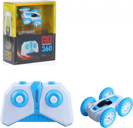 Kaskadérske diaľkovo ovládané mini auto modré