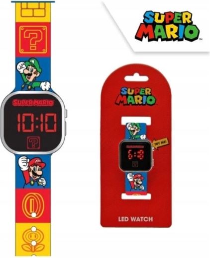 Detské LED digitálne hodinky Super Mario