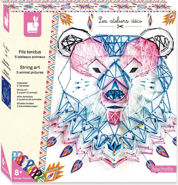 JANOD Tvoríme so šnúrkami - Zvieratá Deco