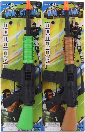 Detský rachotiaci samopal na zotrvačník 42 cm – 1 kus