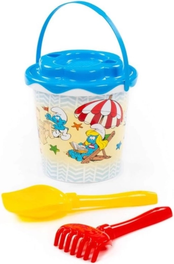 Súprava na piesok Šmolkovia vedro so sitkom Slniečko