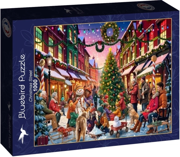 Bluebird puzzle Vianočná ulica 1000 dielikov