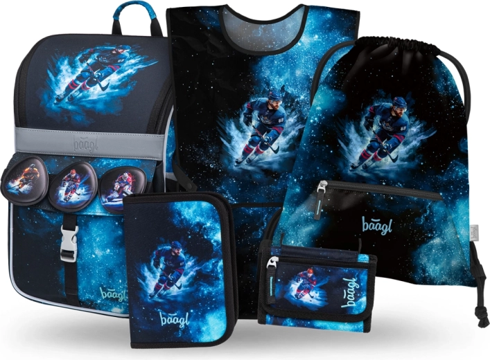 Baagl školský set Zippy Hokej – aktovka, peračník, vak, peňaženka a reflexná vesta