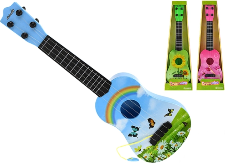 Detská ukulele gitara 48 cm – farebná hračka pre malých muzikantov