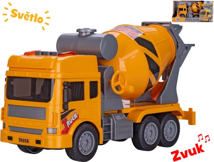 Stavebný domiešavač na zotrvačník so svetlom a zvukom 27 cm