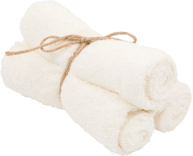 Timboo bambusové uteráky Daisy White 29,5 × 50 cm (3 ks)
