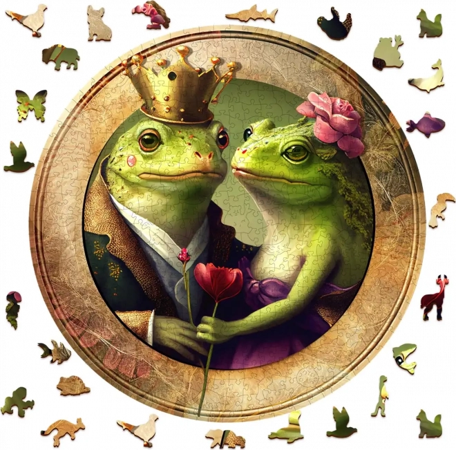 Drevené puzzle Láska a žaby 505 dielikov