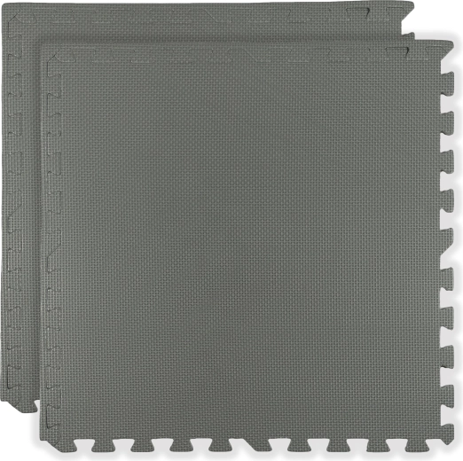 mäkká penová podložka HUMBI 120 × 60 cm, veľké vodoodolné puzzle, tmavosivá, 2 ks