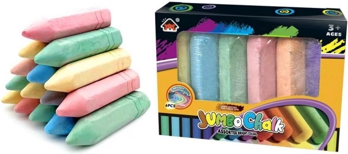 Farebné jumbo kriedy – 6 ks