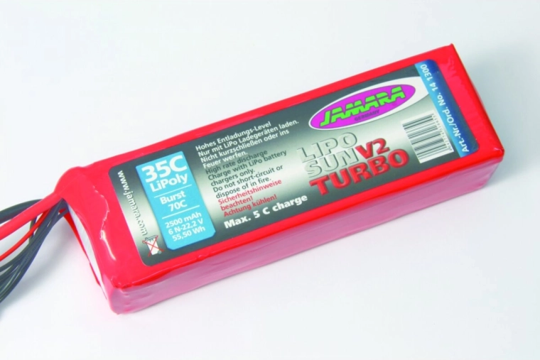 Akumulátor LipoSun V2 Turbo LiPo 22,2 V 2500 mAh 35C/70C s konektorom balancéru GPR 6N