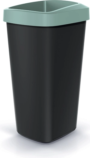 Plastový odpadkový kôš 25 l so svetlozeleným rámikom