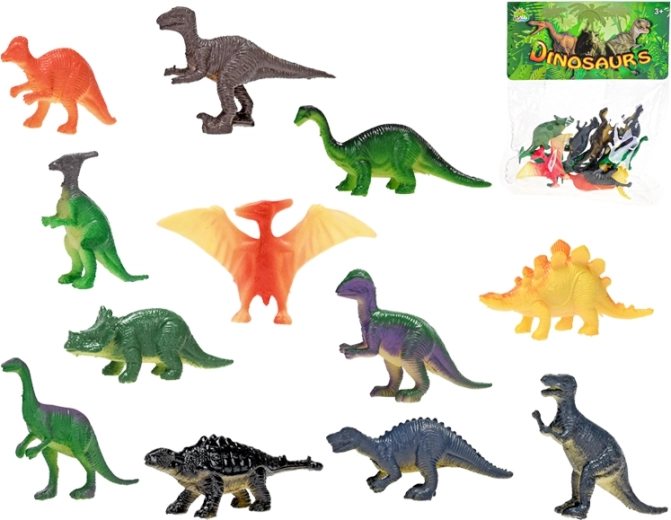 Sada plastových dinosaurov 12 ks (4–8 cm)