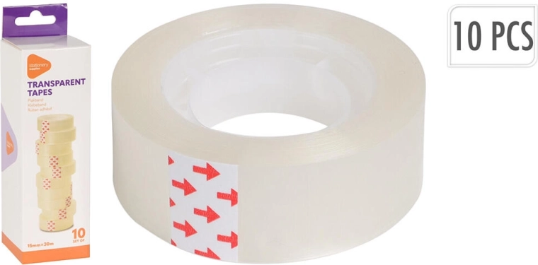 Lepiaca páska transparentná 15 mm × 30 m, balenie 10 ks