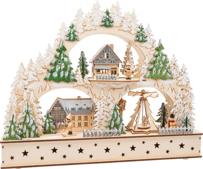 SMALL FOOT vianočná drevená archa so svetlom a melódiou