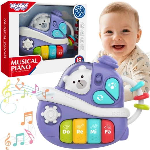 WOOPIE BABY interaktívne hudobné piáno v tvare lode
