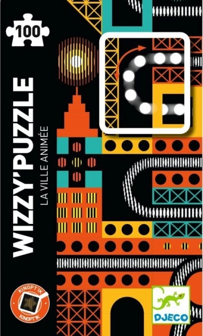 DJECO Magnetické puzzle Kinoptik Mesto 100 dielikov