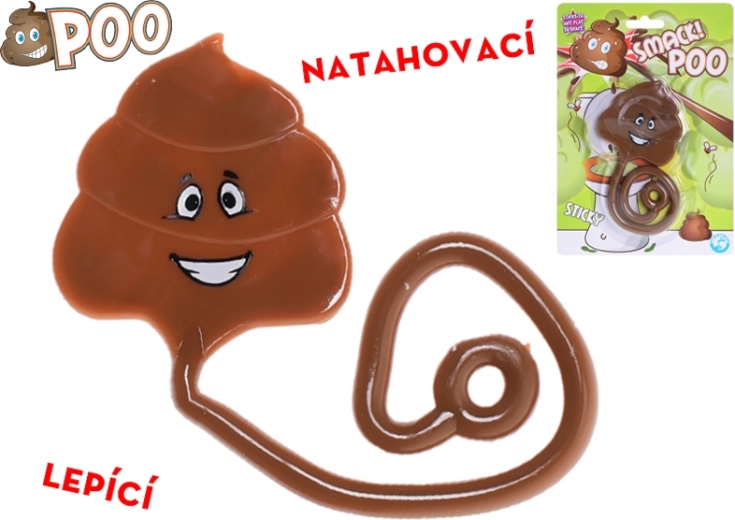 Lepiace a naťahovacie lejno 32 cm – vtipná hračka pre deti