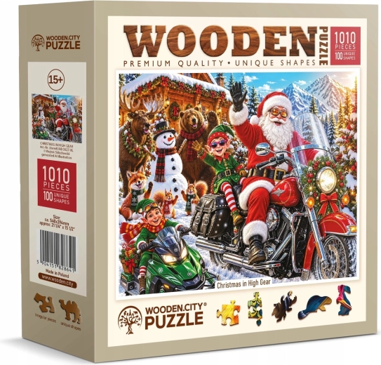 WOODEN CITY Drevené puzzle Vianoce v plnom prúde 1010 dielikov