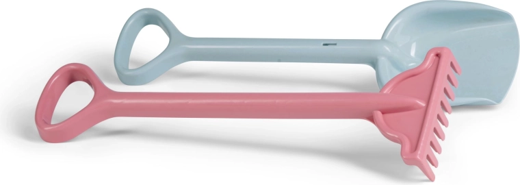 Androni recyklovaná sada na piesok – lopata a hrable 56 cm, pastelové farby