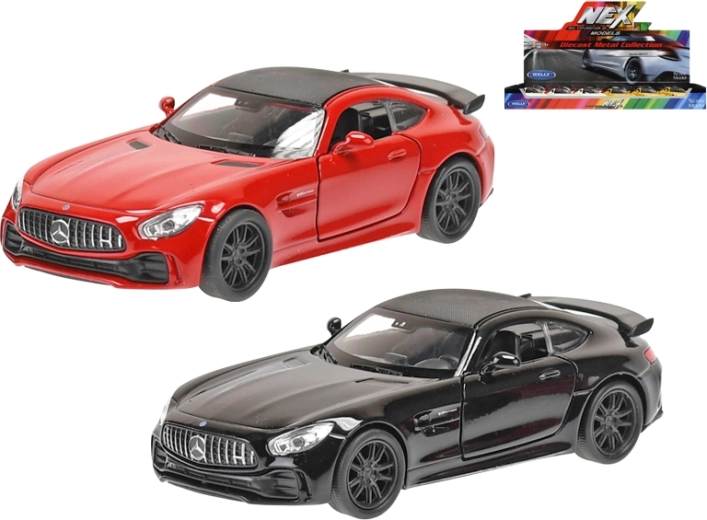 Kovový model auta Mercedes‑AMG GTR Welly so spätným chodom