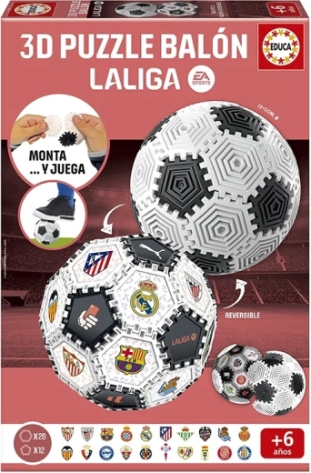 Educa 3D puzzle Build&Play futbalová lopta La Liga 32 dielikov