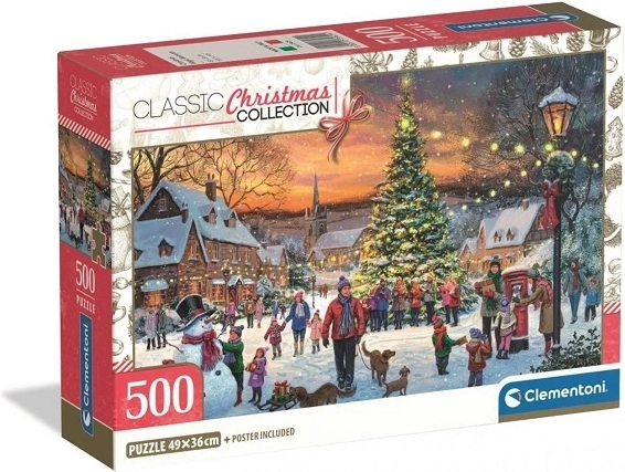 Clementoni vianočné puzzle Christmas Magic Moments 500 dielikov