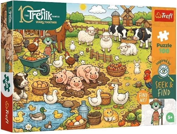 Puzzle Trefl Seek & Find – dedina, 100 dielikov