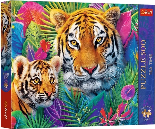 Puzzle Premium plus 500 Tea time – tigre v džungli