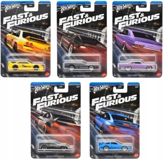 Hot Wheels Fast & Furious – zberateľské autá 1:64, mix modelov