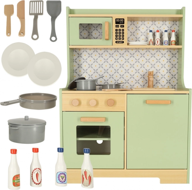 Detská drevená kuchynka mätová