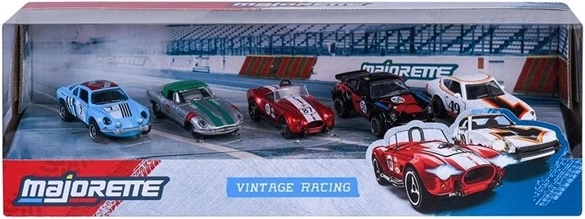 Majorette vintage racing – sada 5 pretekárskych áut