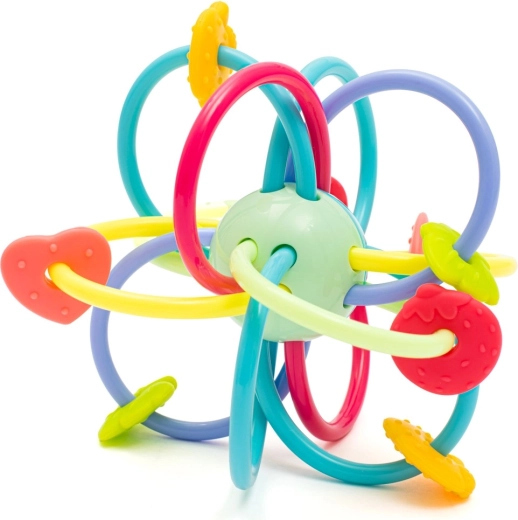 Silikónové hryzátko s hrkálkou BABY MIX