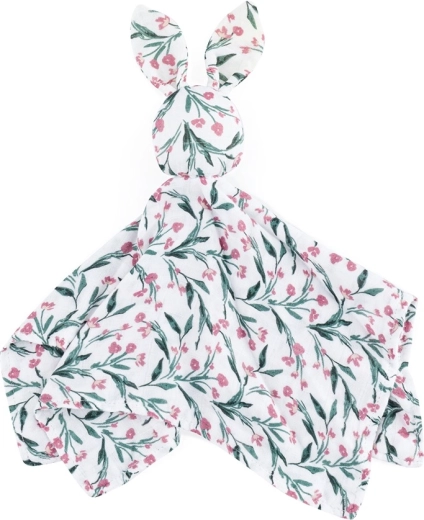 Bambusový mušelínový maznáčik Hugo Pink Meadow PETITE&MARS