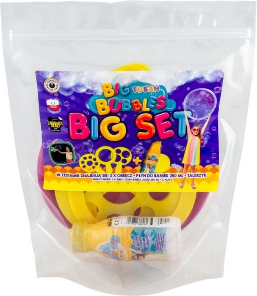 Súprava na veľké bubliny s 3 krúžkami TUBAN