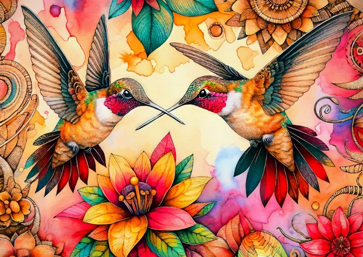 Enjoy puzzle Útočisko kolibríkov 1000 dielikov