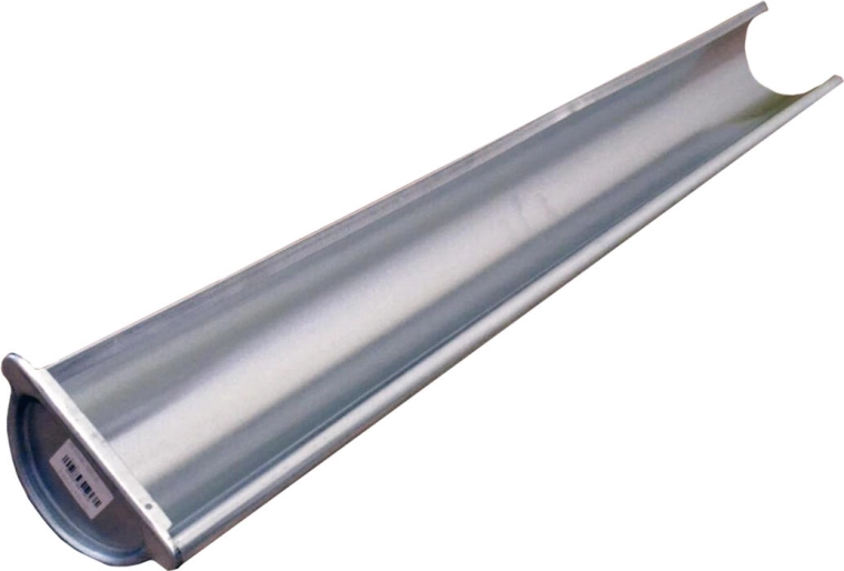 Koncový žľab ľavý 250 mm, dĺžka 1 m, pozinkovaná oceľ