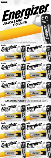 Energizer Power Alkaline AAA mikrotužkové batérie, 12 ks