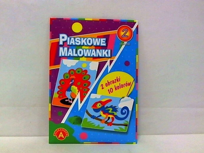 Piesková maľovanka chameleón – páv