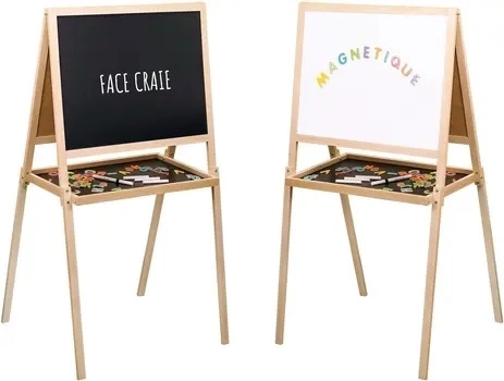 Jeujura drevená multifunkčná obojstranná tabuľa s magnetickou plochou 56 × 43 cm