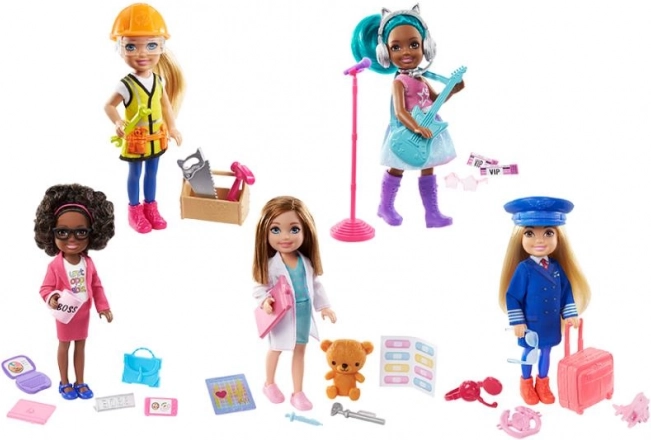 Bábika Barbie Chelsea v rôznych profesiách
