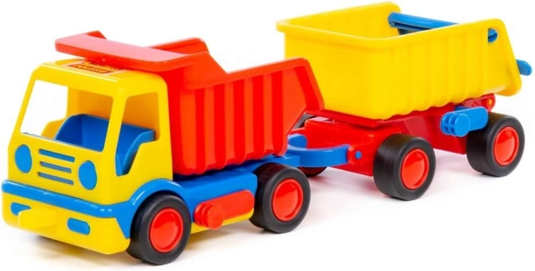 Detské nákladné auto Basic – sklápač s prívesom