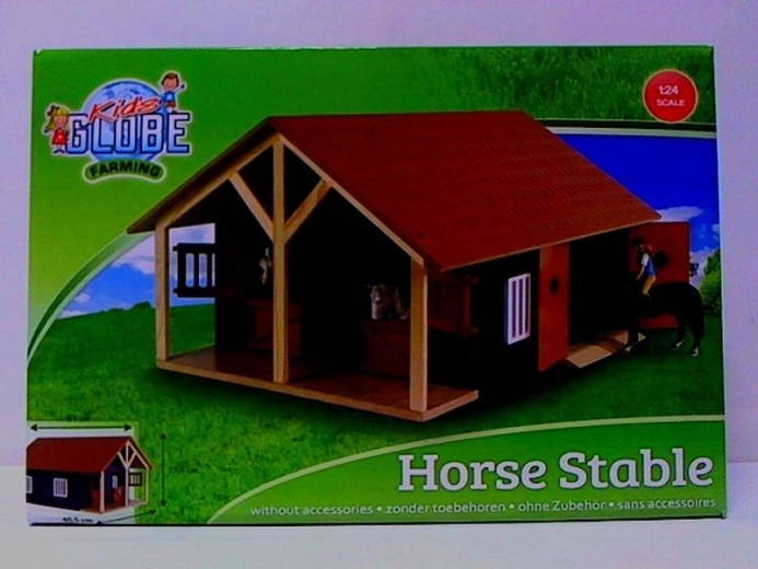 Kids Globe Farming drevená stajňa pre kone 1:24
