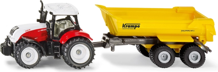 Siku traktor Steyr so sklápačím prívesom Krampe
