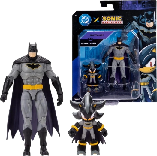 Jakks Pacific sada figúrok Shadow ako Batman a Batman (Sonic the Hedgehog x DC Comics)